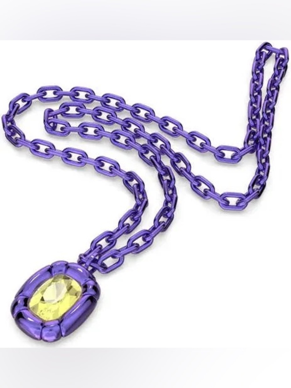 Swarovski Dulcis Pendant Necklace (Article No. 5610290 IRIDESCENT PURPLE YELLOW - Picture 10 of 11
